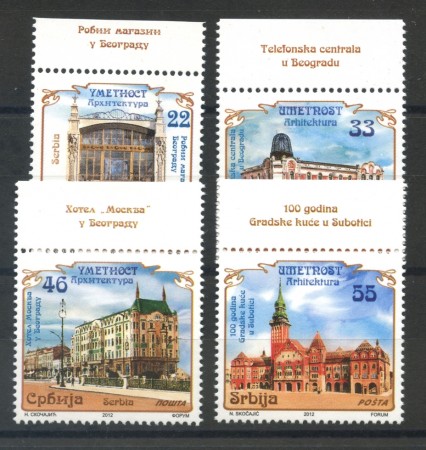2012 - SERBIA REPUBBLICA - ARCHITETTURA  4v. - NUOVI - LOTTO/35200