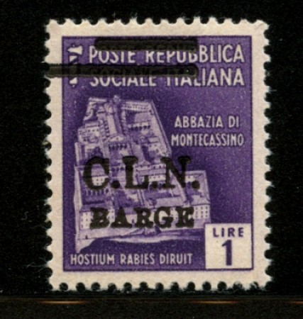 BARGE - 1945 - LOTTO/12399 - 1 LIRA MONUMENTI DISTRUTTI - NUOVO