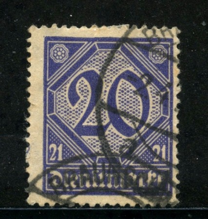 1920 - GERMANIA REICH SERVIZI - 20p. VIOLETTO - USATO - LOTTO/29238
