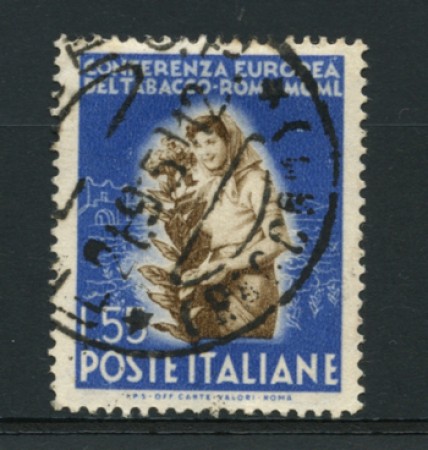 1950 - LOTTO/12601 - REPUBBLICA - 55 LIRE CONFERENZA TABACCO - USATO
