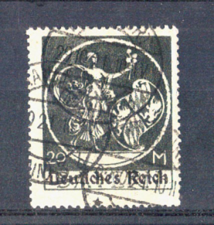 1920 - LOTTO/GER236CU - GERMANIA - 20 M. NERO USATO