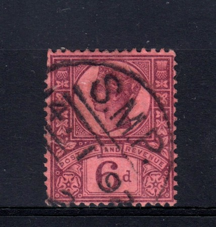 1887/900 - GRAN BRETAGNA - 6d. VIOLETTO SU ROSSO - USATO - LOTTO/32084