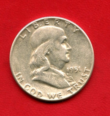 1951 - STATI UNITI - LOTTO/M39829 - 1/2 DOLLARO ARGENTO FRANKLIN