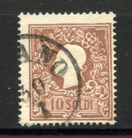 1858 - LOMBARDO VENETO. - LOTTO/40187 - 10 SOLDI  BRUNO - USATO