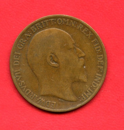 1908 - GRAN BRETAGNA - 1 PENNY EDOARDO VII° - LOTTO/M37752