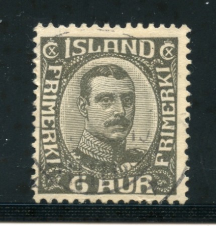 1920 - LOTTO/21091 - ISLANDA - 6 a. GRIGIO - USATO