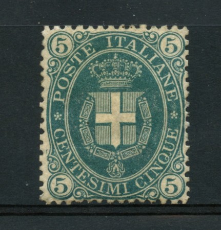1889 - regno - 5 CENTESIMI VERDE SCURO - LINGUELLATO - LOTTO/15284