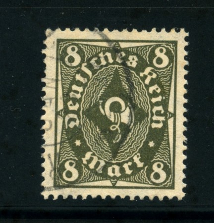 1922 - LOTTO/17819 - GERMANIA REICH - 8m. VERDE OLIVA - USATO