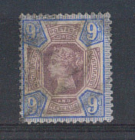 1887 - LOTTO/3556 - GRAN BRETAGNA - 9p. AZZURRO VIOLETTO BRUNO
