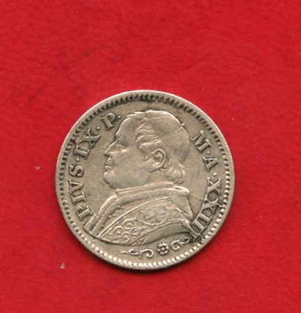 1868 - STATO PONTIFICIO - LOTTO/M42515 - 10 SOLDI ARGENTO  PAPA PIO IX°