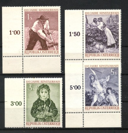 1961 - AUSTRIA - LOTTO/42557 - CASA DEGLI ARTISTI 4v. - NUOVI