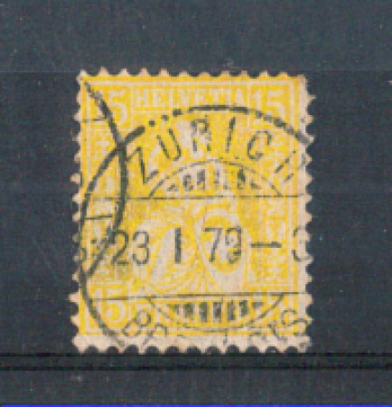 1867 - LBF/2818C- SVIZZERA - 15c. GIALLO -  USATO