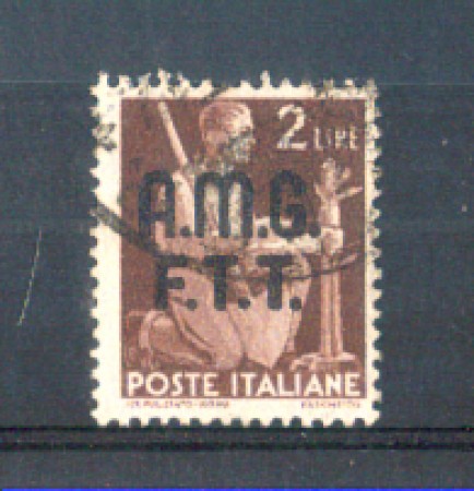 1947 - LOTTO/10175U - TRIESTE A - 2 LIRE DEMOCRATICA USATO