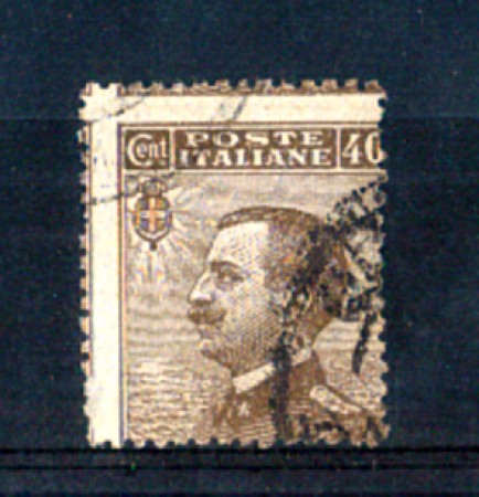 1908 - LOTTO/REG84UV - REGNO - 40c. BRUNO - USATO VARIETA'