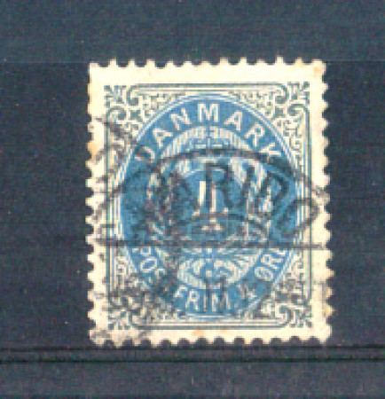 1875 - LOTTO/DAN23U - DANIMARCA - 4 ore GRIGIO AZZURRO - USATO