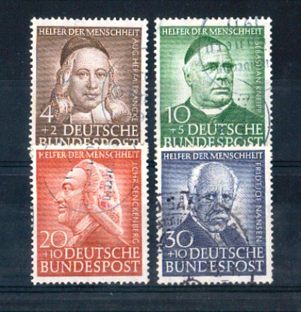 1953 - LBF/2452 - GERMANIA FEDERALE - BENEFICENZA 4v. - USATI