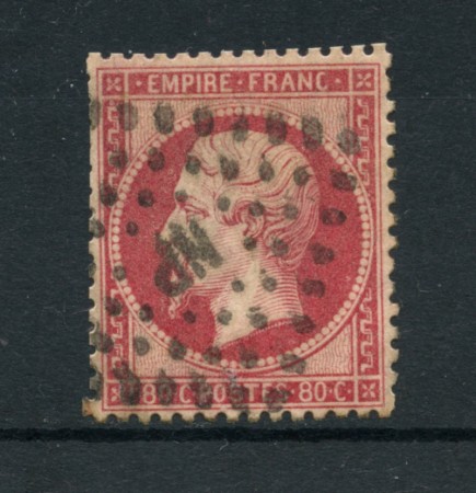 1862 - LOTTO/16684 - FRANCIA - 80 cent. ROSA NAPOLEONE - USATO