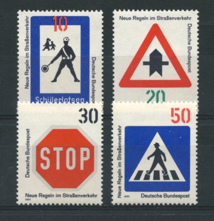 1971 - LOTTO/18910 - GERMANIA FEDERALE - NORME STRADALI 4v. - NUOVI