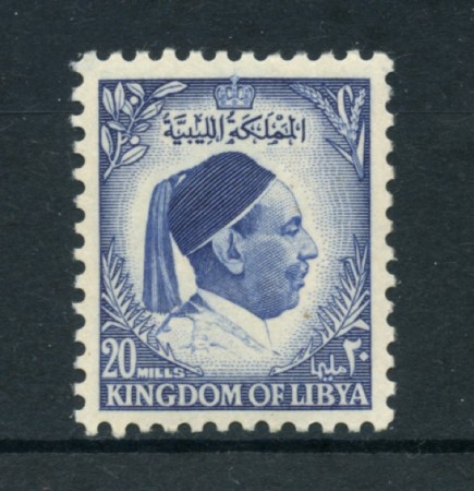 1952 - LOTTO/21525 - LIBIA - 20m. BLU RE IDRISS - NUOVO