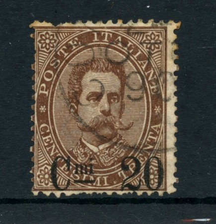 1890 - REGNO - 20c. su 30c. BRUNO UMBERTO I° - USATO - LOTTO/26441