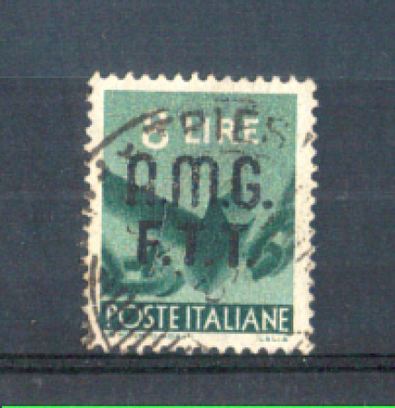 1947 - LOTTO/10180U - TRIESTE  A - 8 LIRE DEMOCRATICA USATO