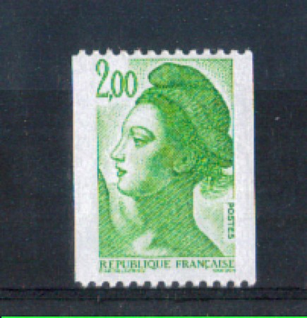 1987 - LOTTO/FRA2481AN - FRANCIA - 2 Fr. VERDE LIBERTA'  DA ROTOLI  - NUOVO