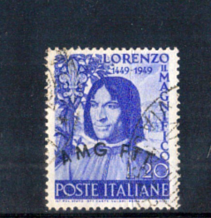 1949 - LOTTO/11043 - TRIESTE A - LORENZO IL MAGNIFICO - USATO