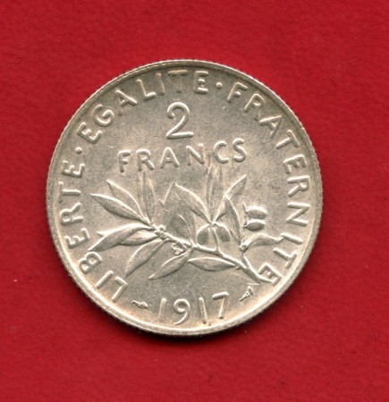 1917 - FRANCIA - LOTTO/M39183 - 2 FRANCHI ARGENTO SEMINATRICE
