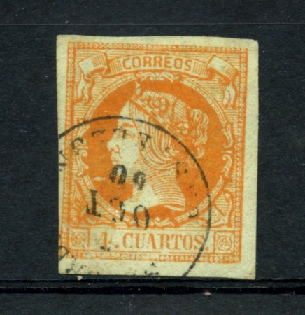 1860 - LOTTO/21200 - SPAGNA - 4c. ARANCIO - USATO