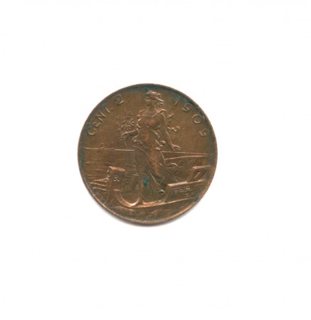 1909 - LOTTO/M17842 - REGNO - 2 CENT. ITALIA SU PRORA