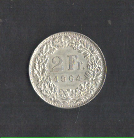 1964 - LOTTO/MSVI1964F2 - SVIZZERA - 2 FRANCHI ARGENTO