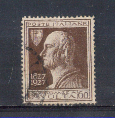 1927 - LOTTO/REG212U - REGNO -  60c. A. VOLTA - USATO