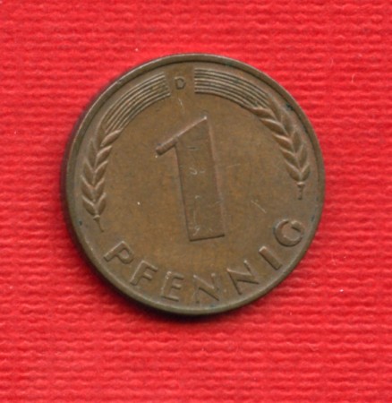 1950D - LOTTO/M23279 - GERMANIA - 1 PFENNIG ZECCA D