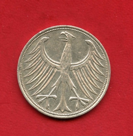 1951 - GERMANIA - LOTTO/M47579 - 5 MARCHI ARGENTO  GRANDE AQUILA