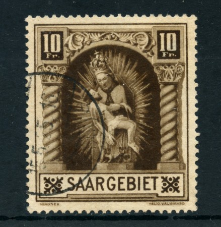 1925 - LOTTO/24291 - SARRE - 10 Fr. MADONNA DI BLIESKASTEL - USATO