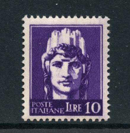 1945 - LUOGOTENENZA - 10 LIRE FILIGRANA RUOTA ALATA NUOVO - LOTTO/30202