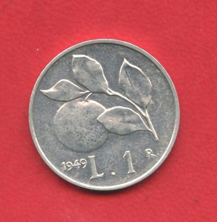 1949 - REPUBBLICA - LOTTO/M41030 - 1 LIRA ARANCIA 