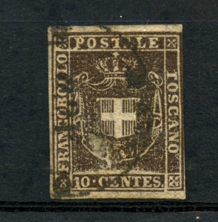 1860 - TOSCANA GOV. PROVVISORIO - 10c. BRUNO - USATO - LOTTO/2993A