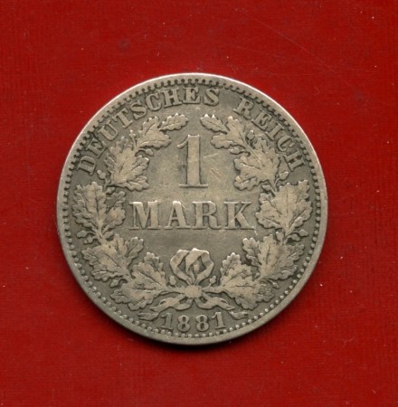 1881 - GERMANIA IMPERO - 1 MARCO ARGENTO ZECCA A - LOTTO/M30441