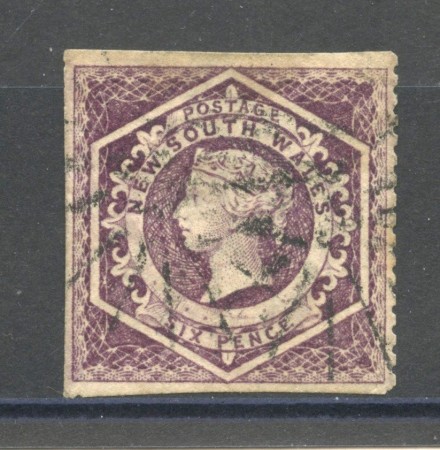 1860/72 - NUOVO SUD GALLES - LOTTO/39320 - 6p. VIOLETTO - USATO