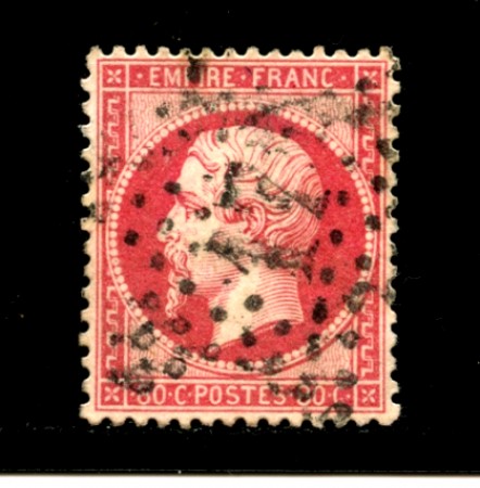 1862 - LOTTO/12879 - FRANCIA - 80c. ROSA NAPOLEONE III° - USATO