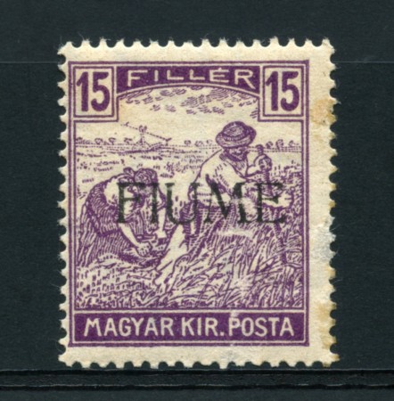 1918 - LOTTO/14877 - FIUME - 15 FILLER VIOLETTO - NUOVO