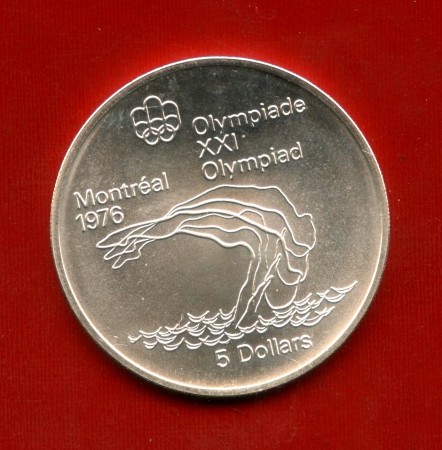 1975 - CANADA - LOTTO/M47511 - 5 DOLLARI OLIMPIADI DI MONTREAL ARGENTO