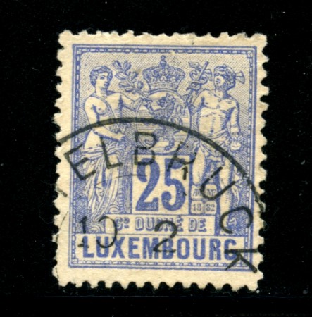 1882 - LOTTO/20833 - LUSSEMBURGO - 25c. AZZURRO - USATO