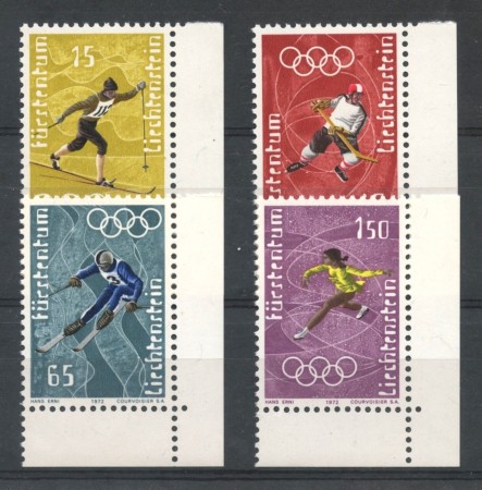 1971 - LIECHTENSTEIN - OLIMPIADI DI SAPPORO 4v. - NUOVO - LOTTO/26446