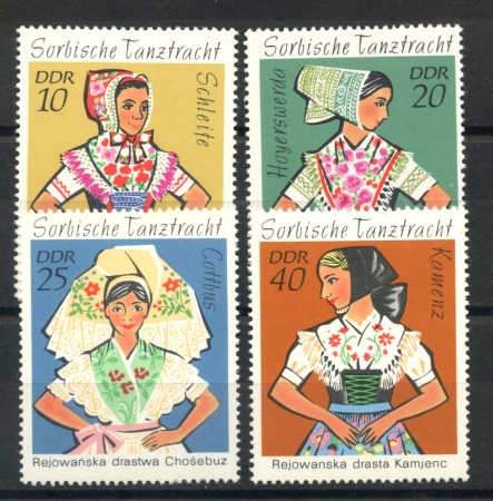 1971 - GERMANIA DDR - COSTUMI POPOLARI 4v. - NUOVI - LOTTO/36401