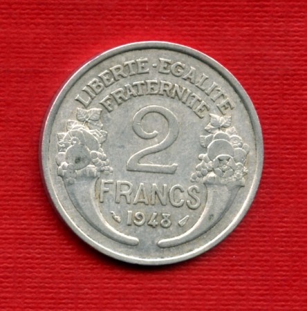 1948 - LOTTO/M21784 - FRANCIA - 2 FRANCHI CORNUCOPIA
