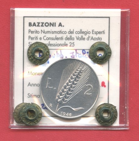 1946 - REPUBBLICA - LOTTO/M40739 - 2 LIRE  SPIGA - CON PERIZIA