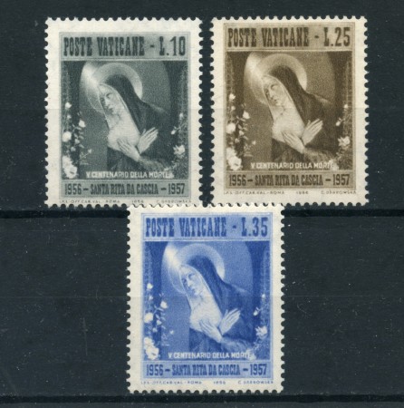1956 - LOTTO/5847 - VATICANO - SANTA RITA DA CASCIA 3v. NUOVI