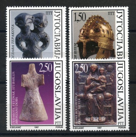 1997 - JUGOSLAVIA - REPERTI ARCHEOLOGICI 4v. - NUOVI - LOTTO/35479
